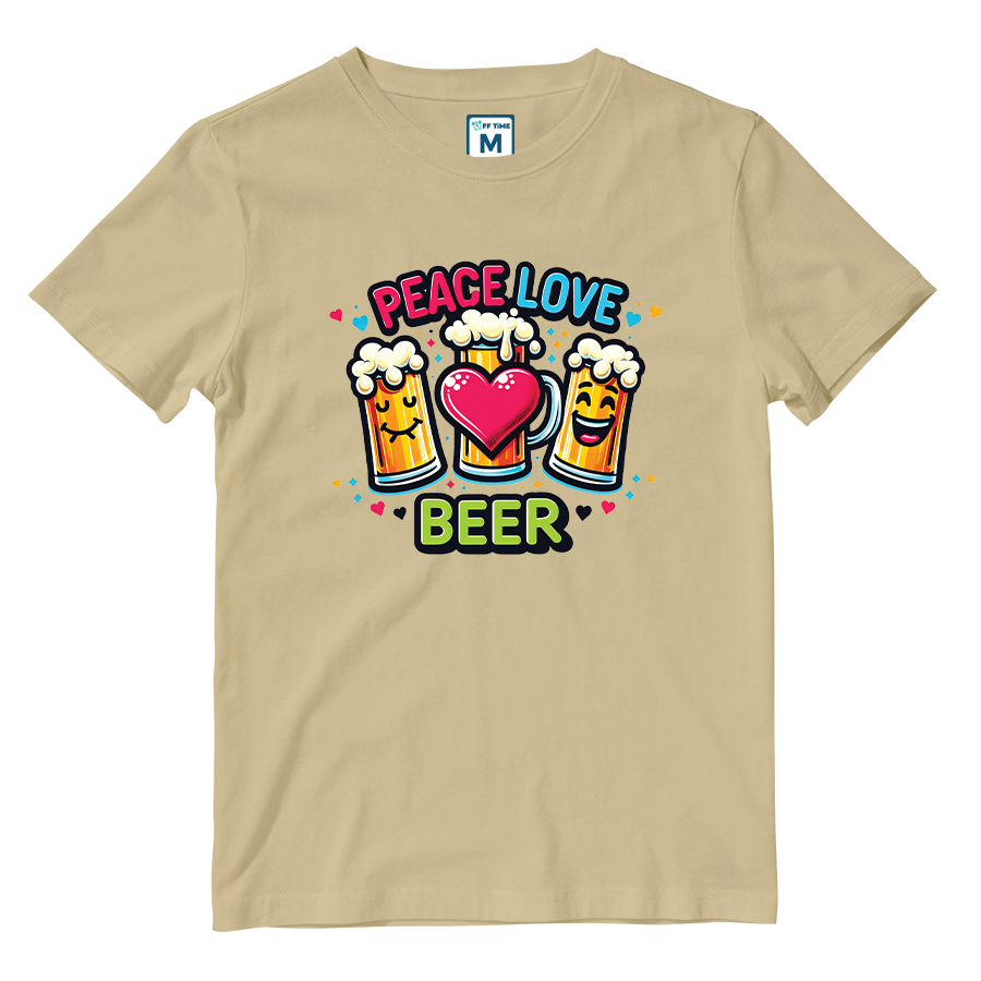 Cotton Shirt: Peace Love Beer