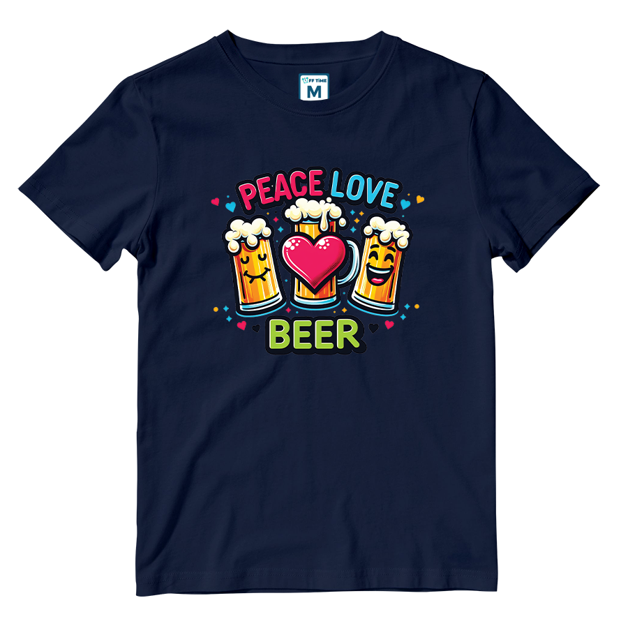 Cotton Shirt: Peace Love Beer