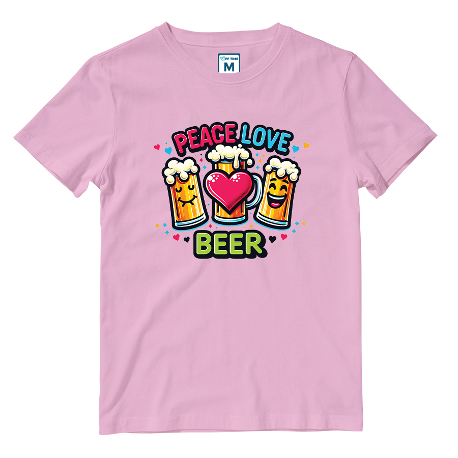 Cotton Shirt: Peace Love Beer