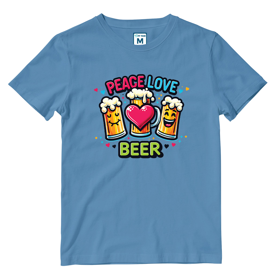 Cotton Shirt: Peace Love Beer