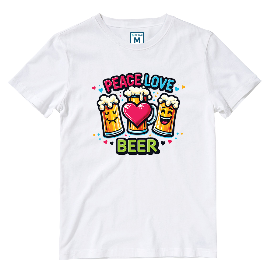 Cotton Shirt: Peace Love Beer
