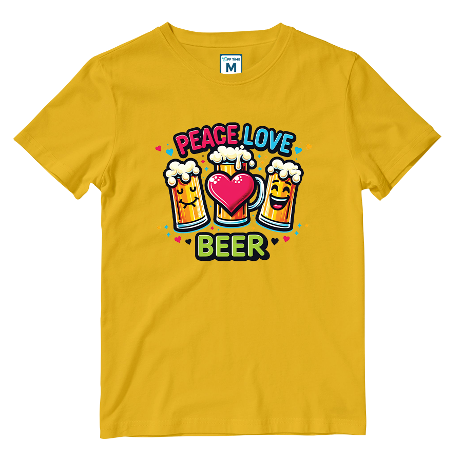 Cotton Shirt: Peace Love Beer