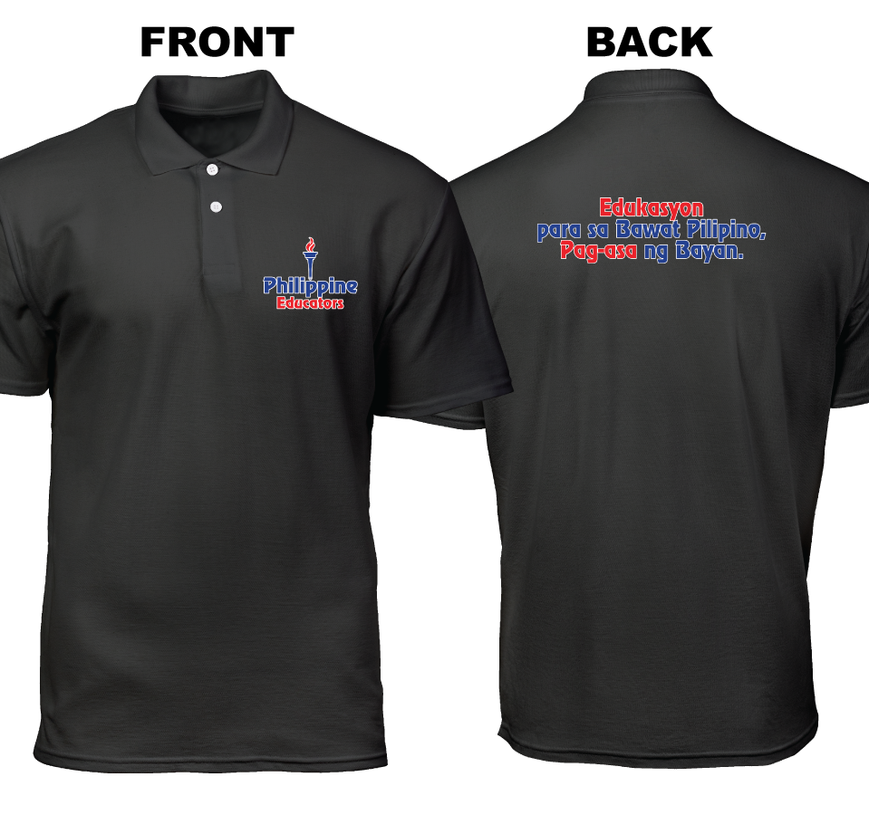Cotton Polo Shirt: Philippine Educators (Front and Back)