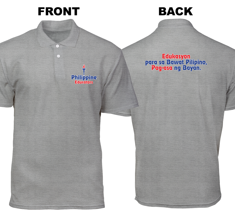 Cotton Polo Shirt: Philippine Educators (Front and Back)