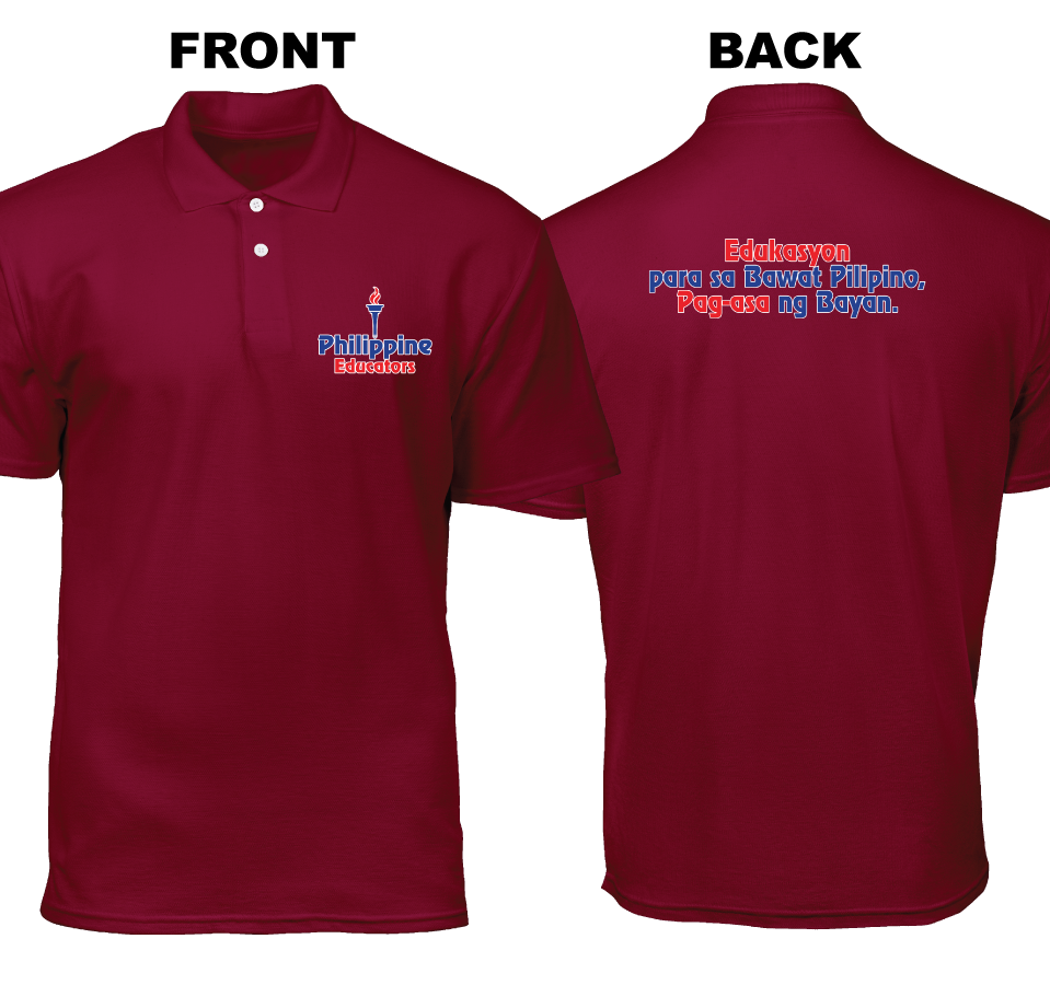 Cotton Polo Shirt: Philippine Educators (Front and Back)
