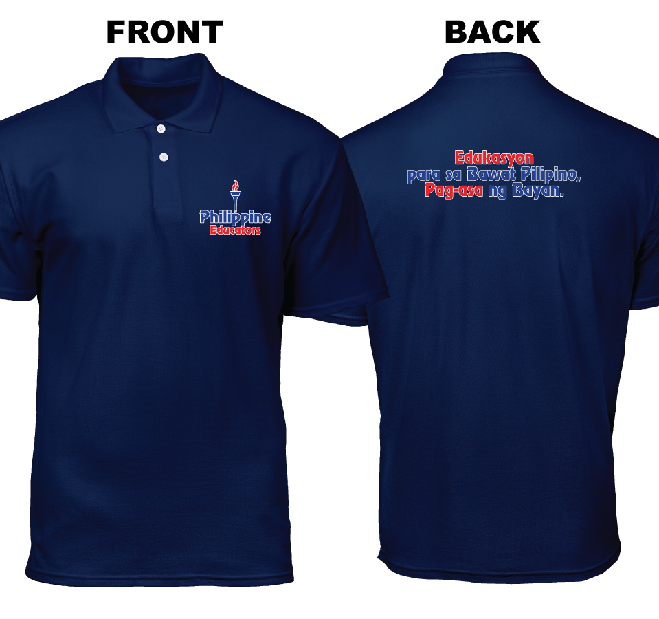 Cotton Polo Shirt: Philippine Educators (Front and Back)