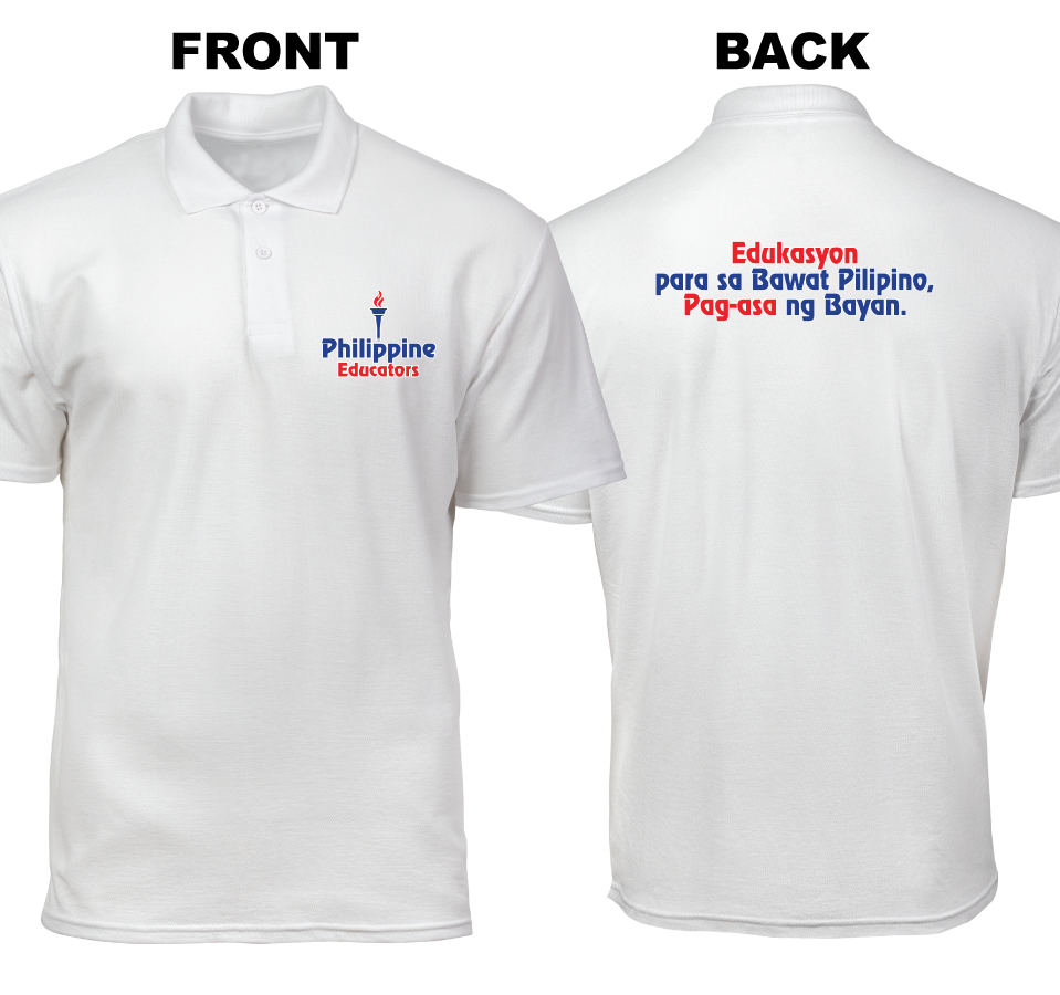 Cotton Polo Shirt: Philippine Educators (Front and Back)