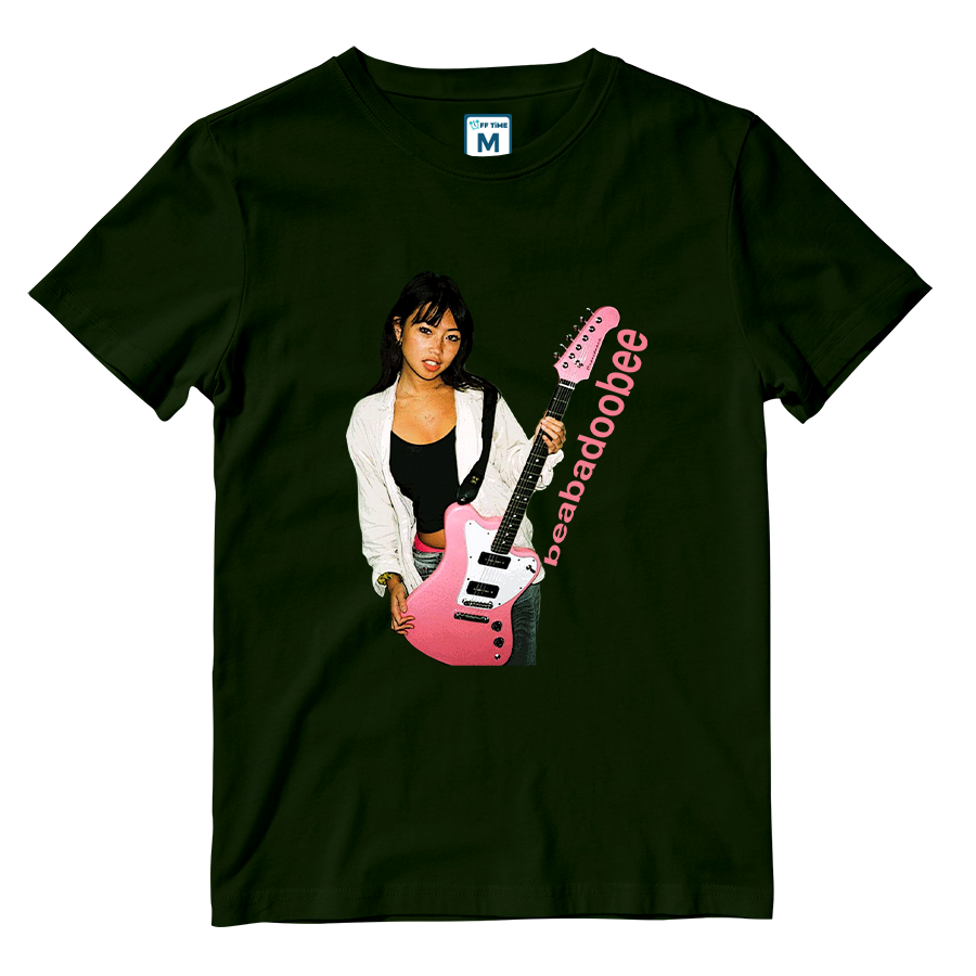 Cotton Shirt: Pink Guitar