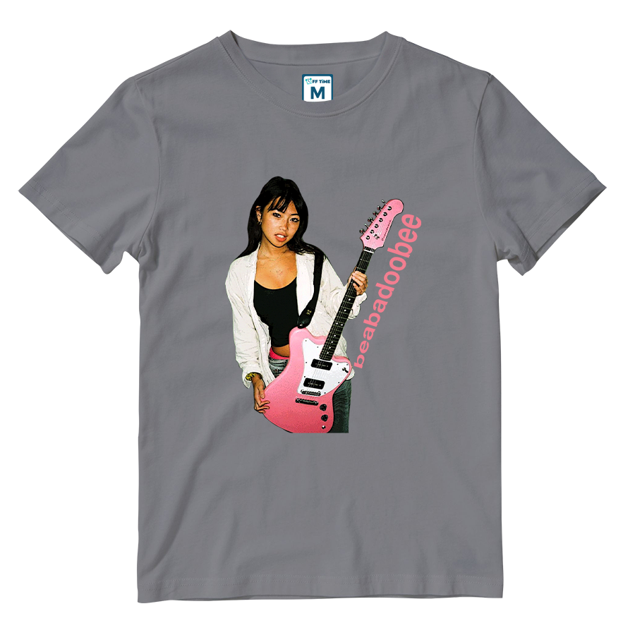 Cotton Shirt: Pink Guitar