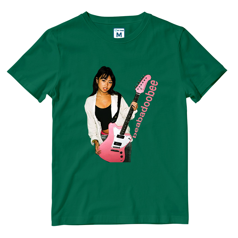 Cotton Shirt: Pink Guitar