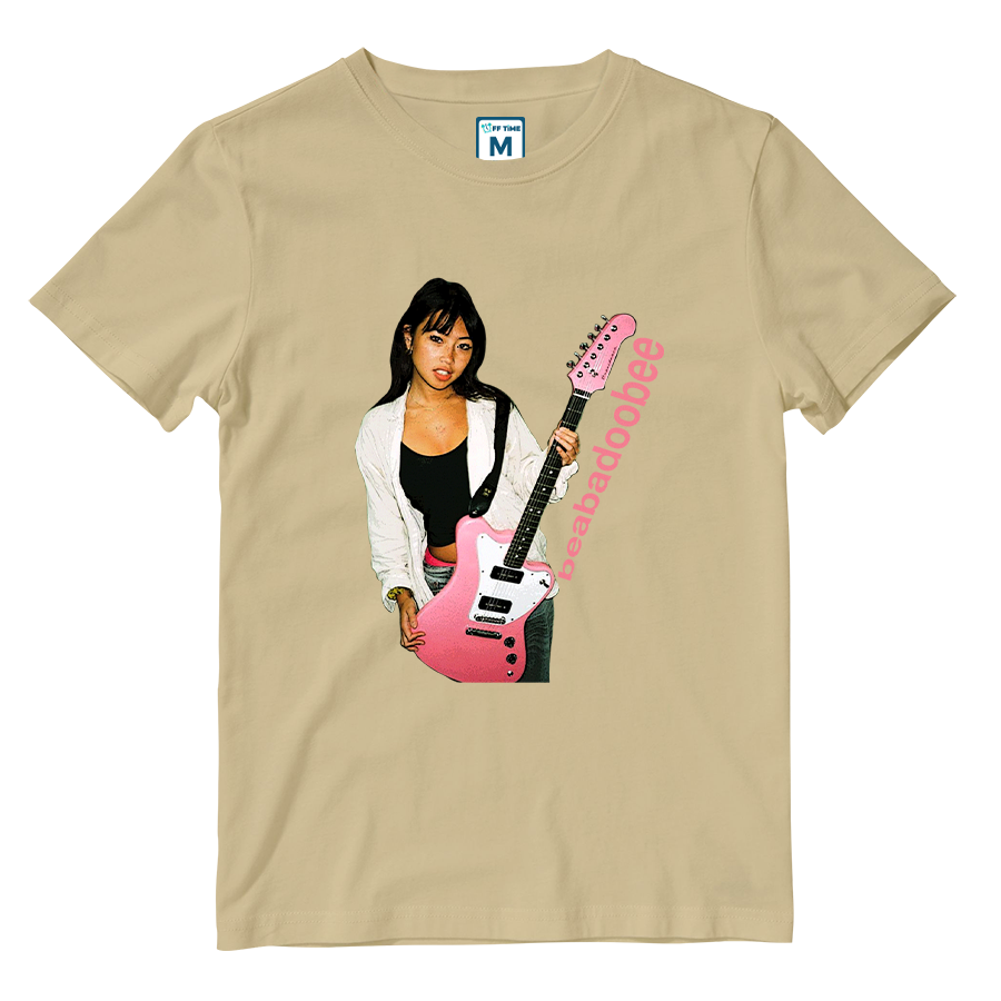 Cotton Shirt: Pink Guitar