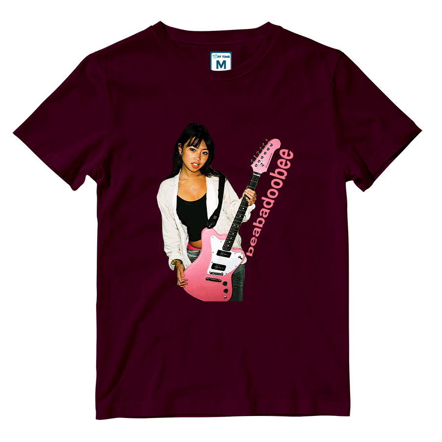 Cotton Shirt: Pink Guitar