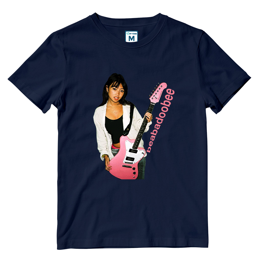 Cotton Shirt: Pink Guitar