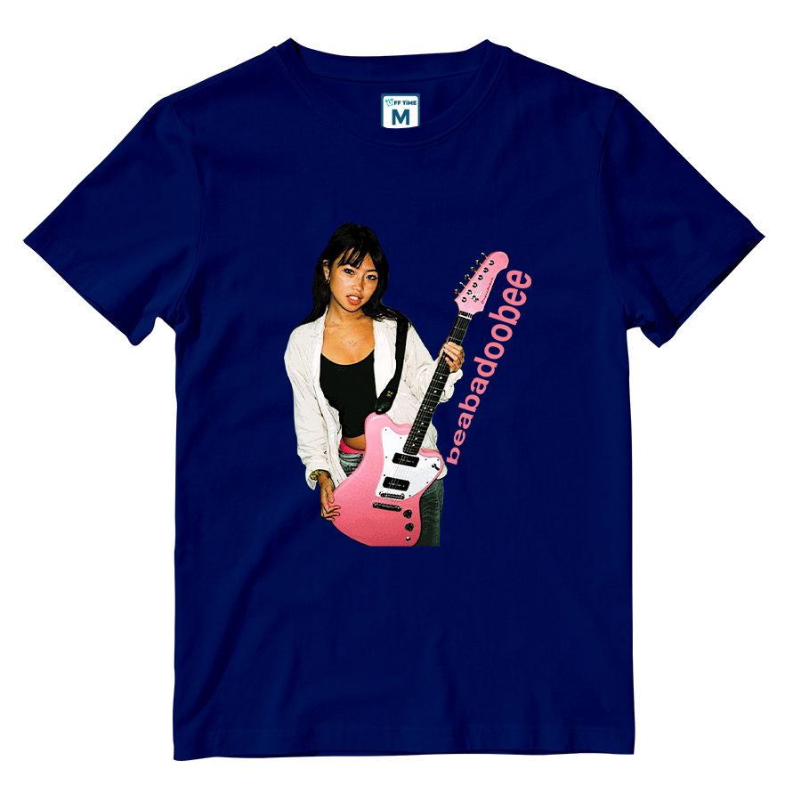 Cotton Shirt: Pink Guitar