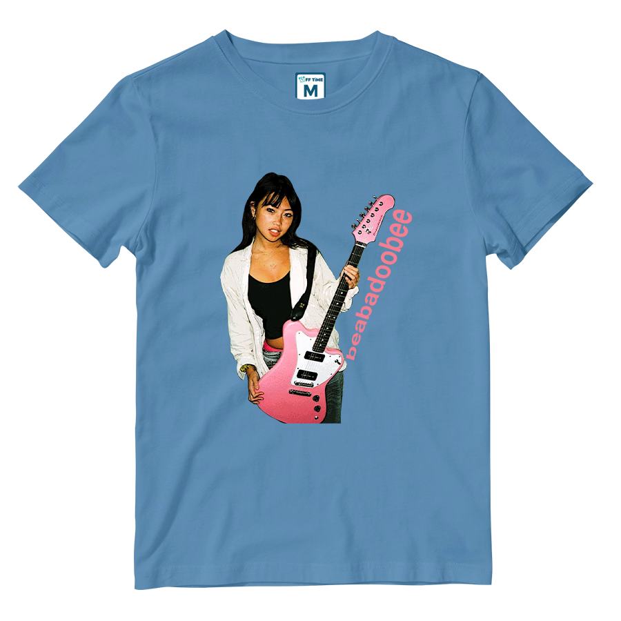 Cotton Shirt: Pink Guitar