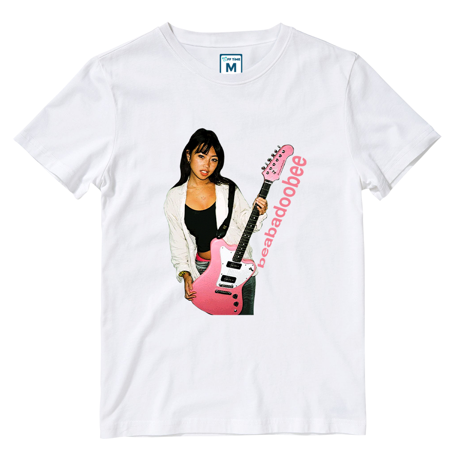Cotton Shirt: Pink Guitar