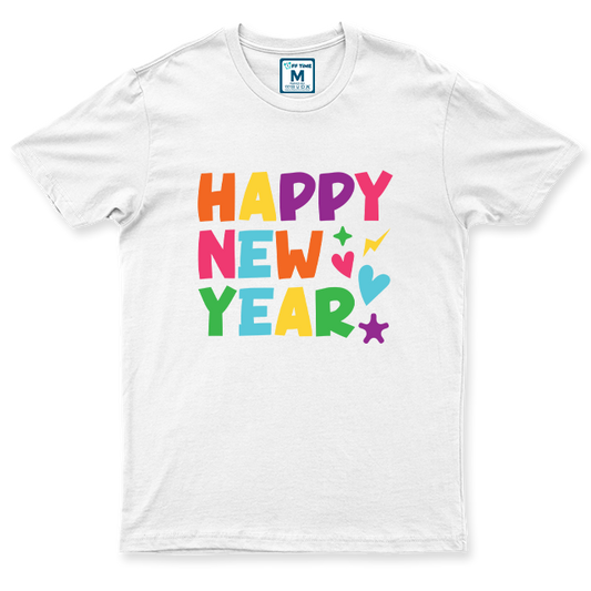 C.Spandex Shirt: Playful Pastel Happy New Year