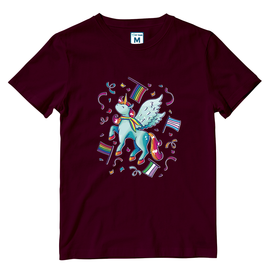 Cotton Shirt: Pride Unicorn