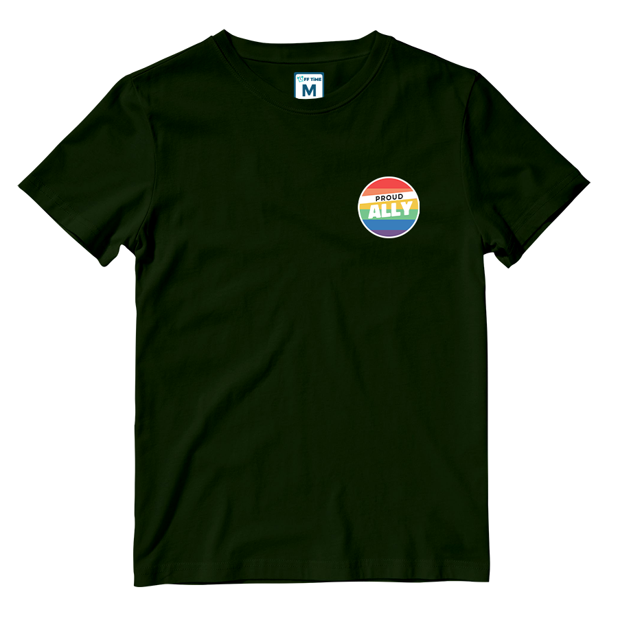Cotton Shirt: Proud Ally Badge