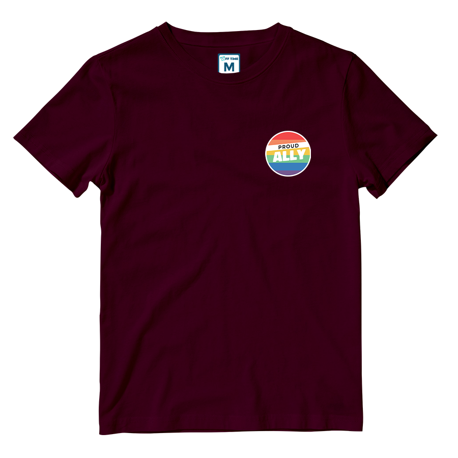 Cotton Shirt: Proud Ally Badge