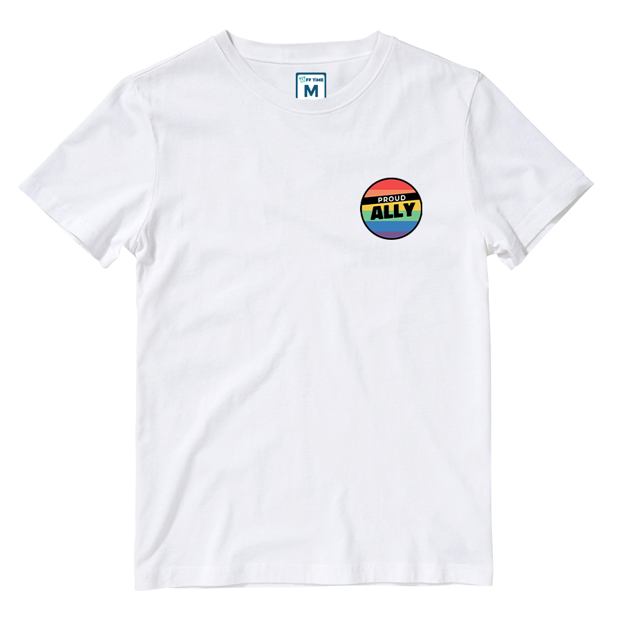 Cotton Shirt: Proud Ally Badge