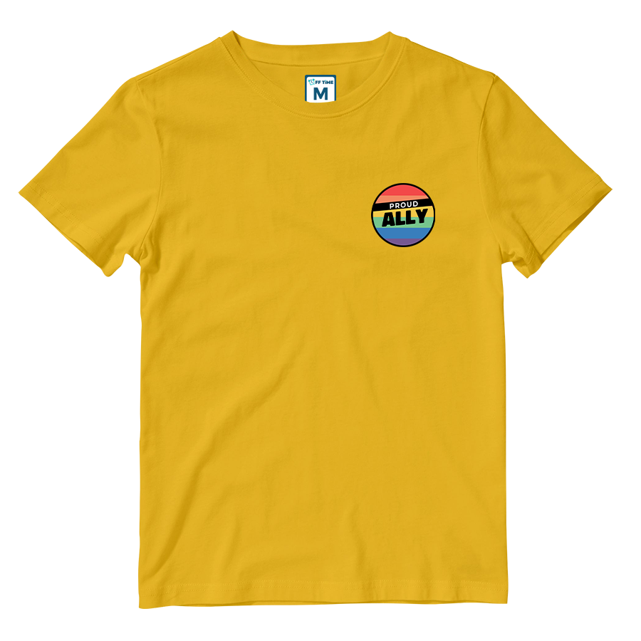 Cotton Shirt: Proud Ally Badge