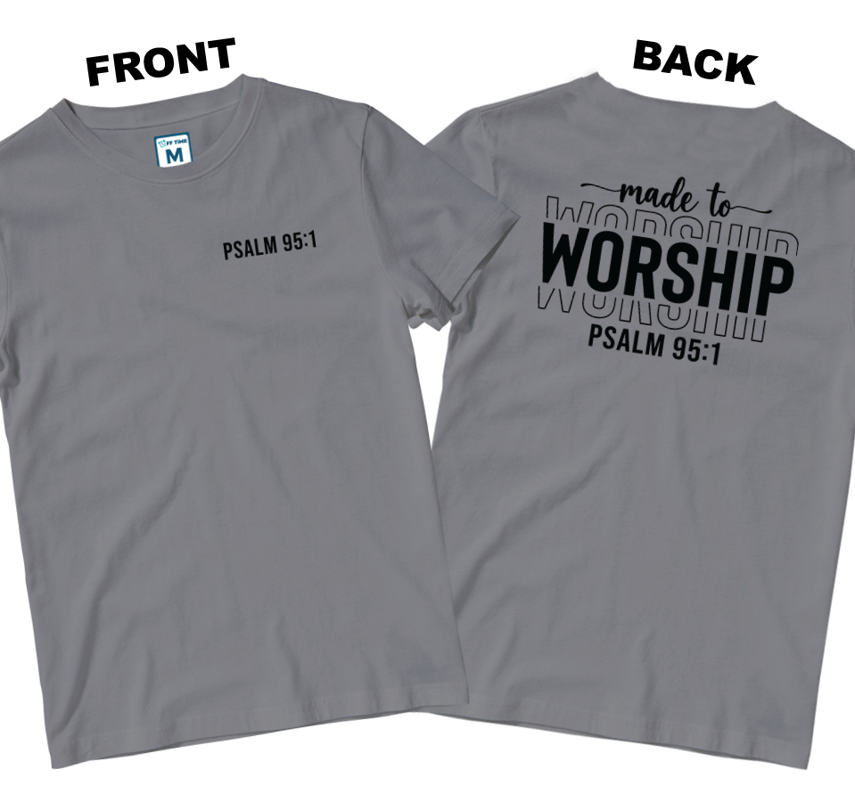 Cotton Shirt: Psalm 95:1 (Front and Back)