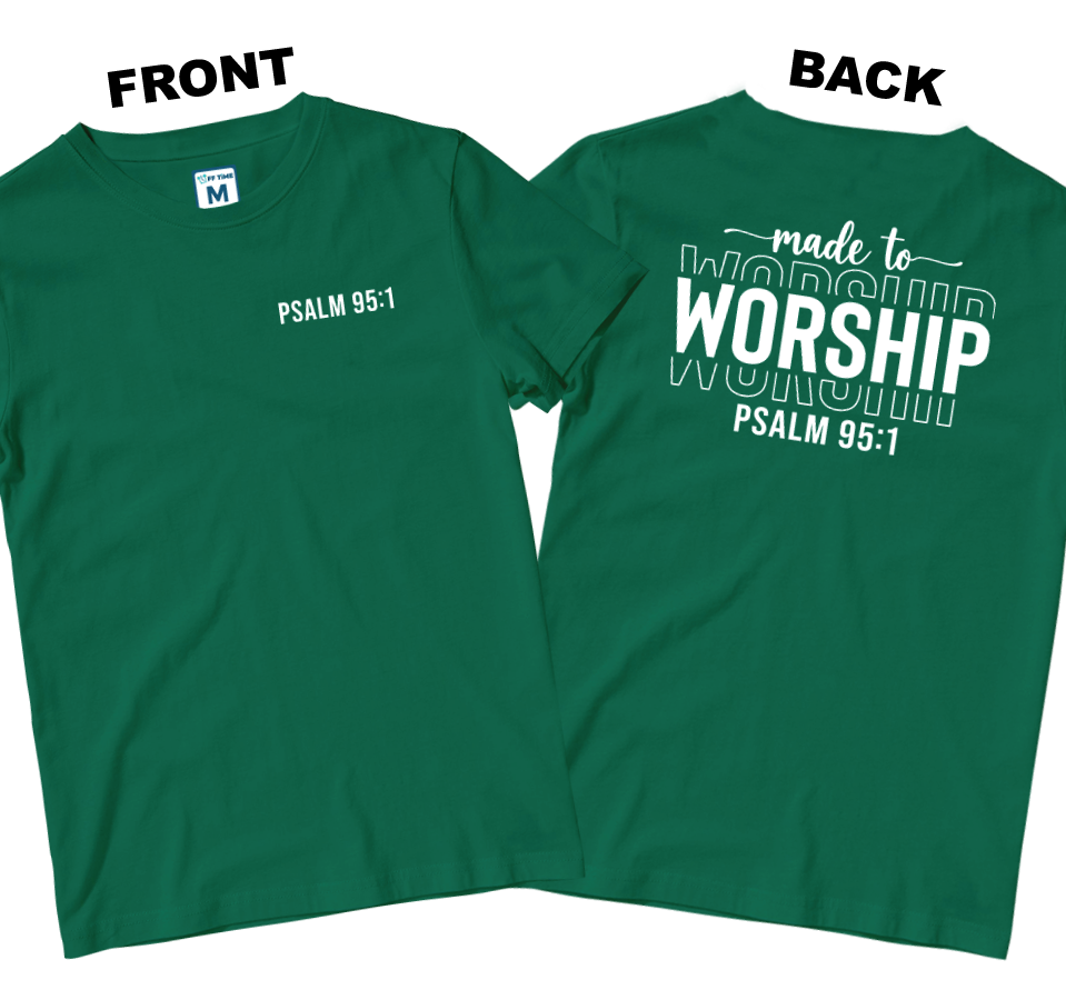 Cotton Shirt: Psalm 95:1 (Front and Back)