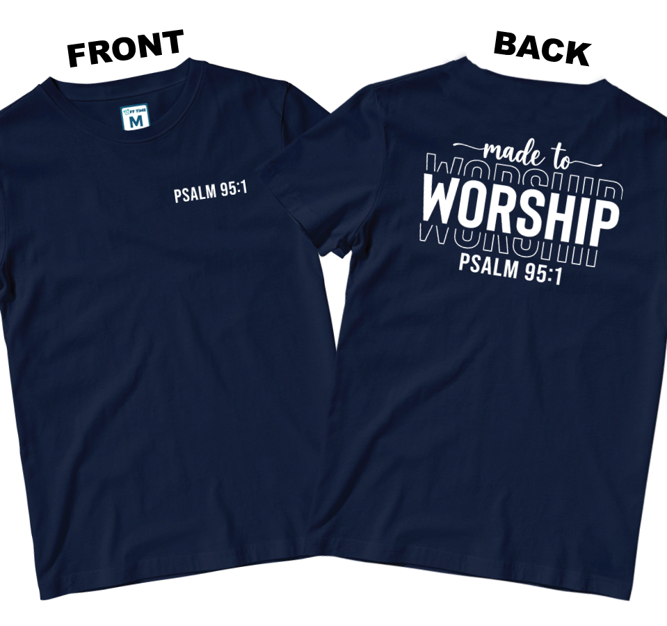 Cotton Shirt: Psalm 95:1 (Front and Back)