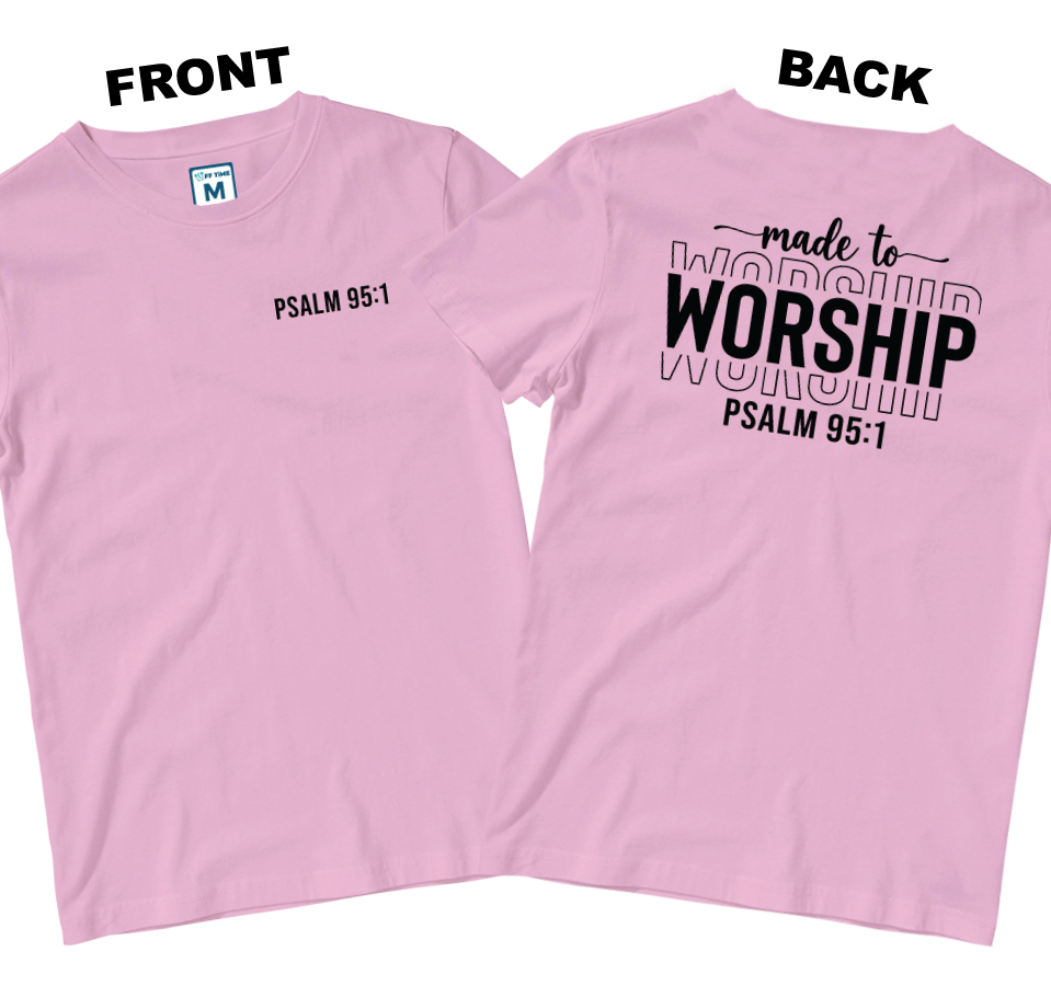 Cotton Shirt: Psalm 95:1 (Front and Back)