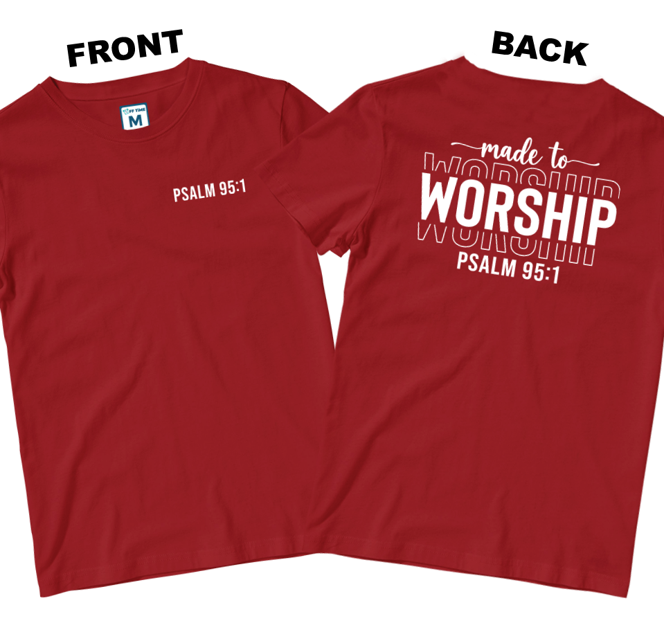 Cotton Shirt: Psalm 95:1 (Front and Back)