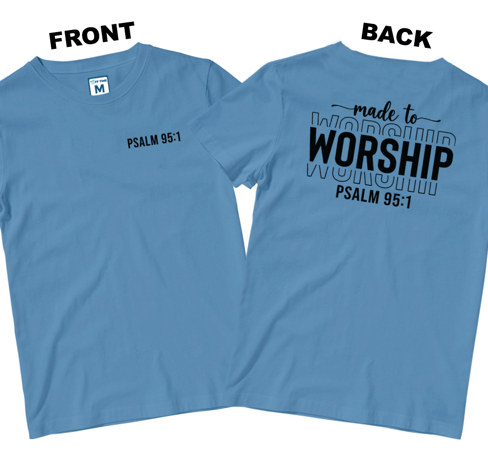 Cotton Shirt: Psalm 95:1 (Front and Back)