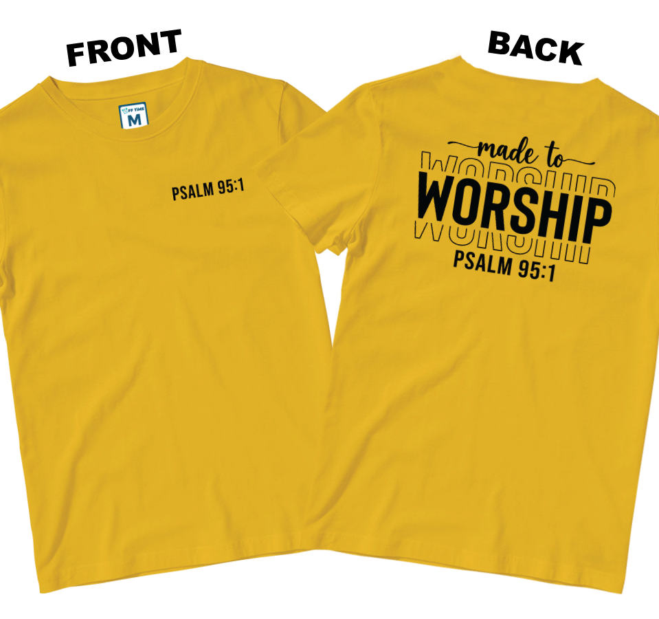 Cotton Shirt: Psalm 95:1 (Front and Back)