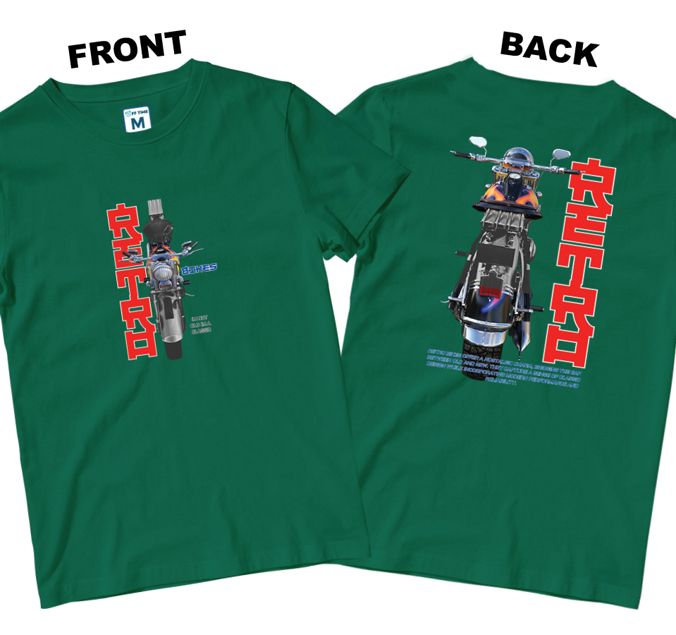 Cotton Shirt: RETRO BIKES (Front and Back)