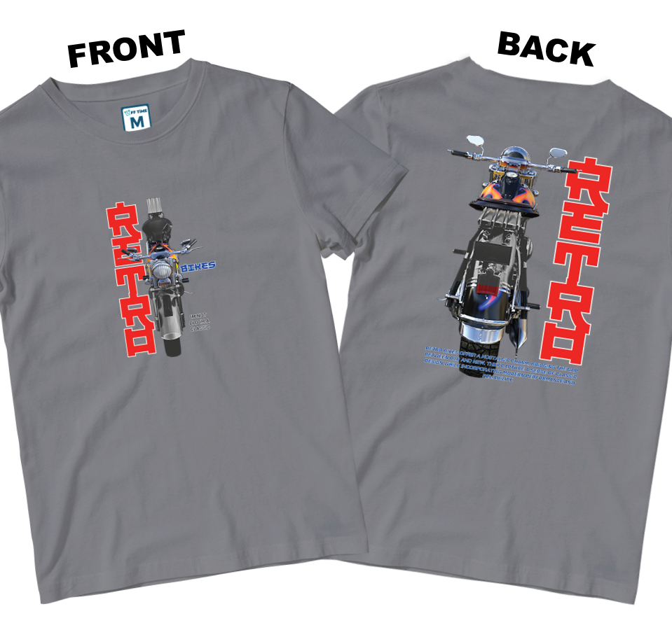 Cotton Shirt: RETRO BIKES (Front and Back)