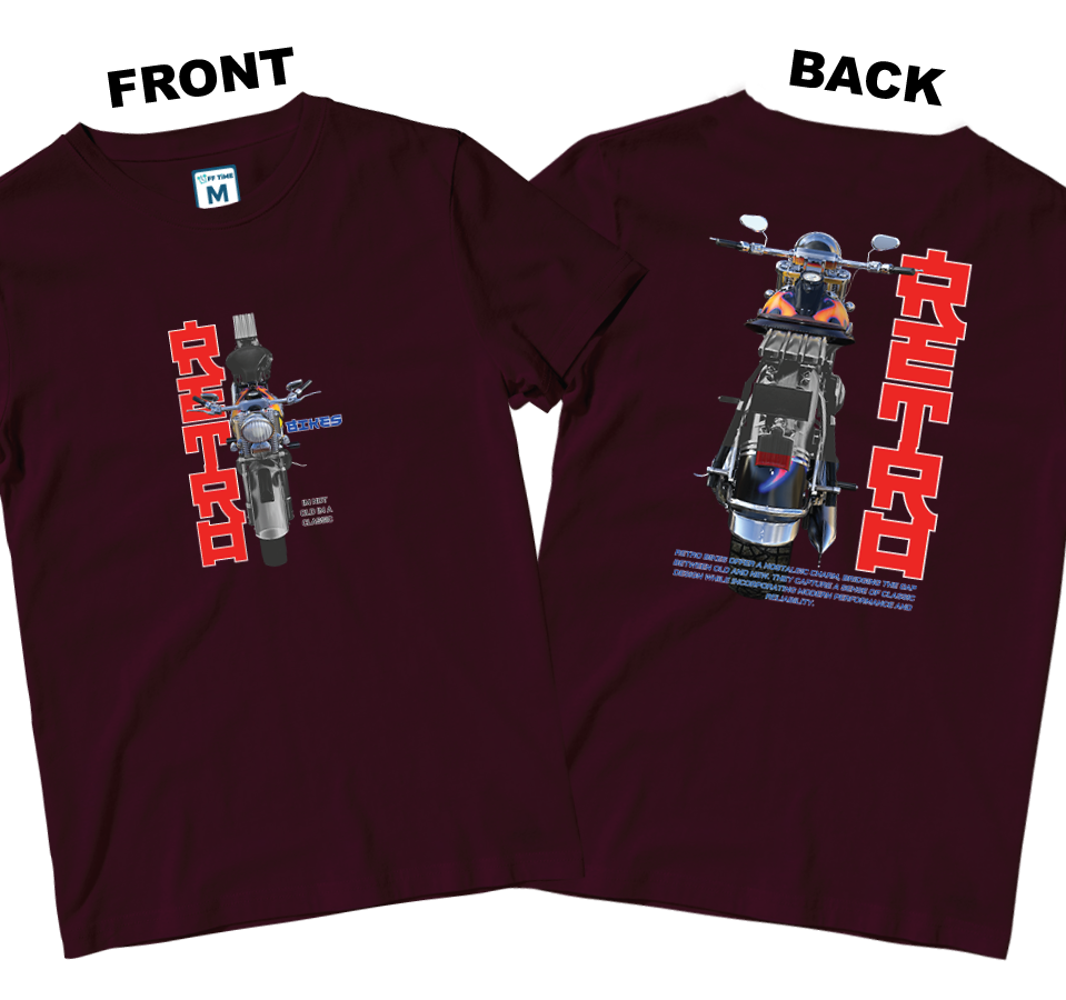 Cotton Shirt: RETRO BIKES (Front and Back)