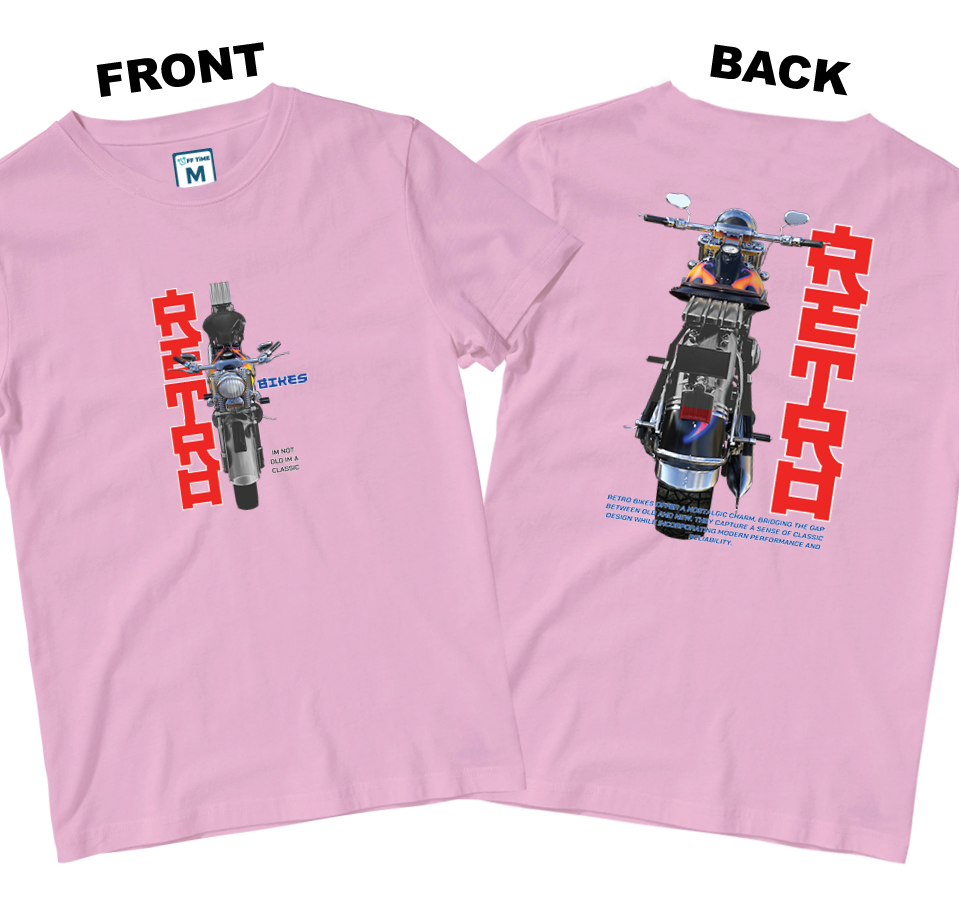 Cotton Shirt: RETRO BIKES (Front and Back)