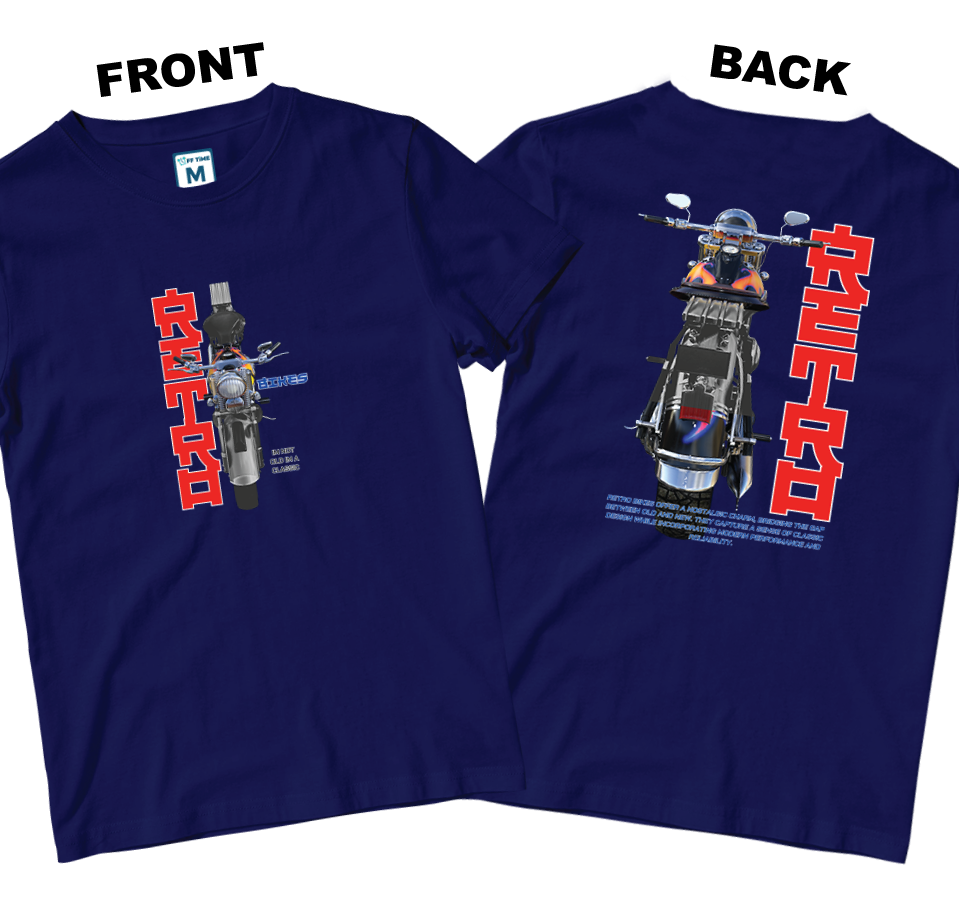 Cotton Shirt: RETRO BIKES (Front and Back)