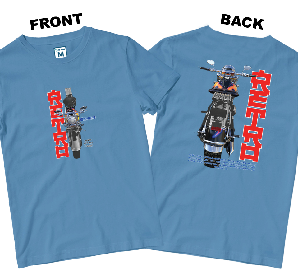 Cotton Shirt: RETRO BIKES (Front and Back)