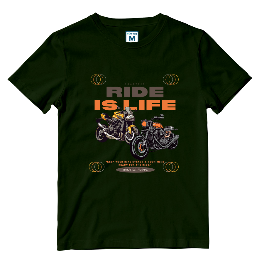 Cotton Shirt: RIDE IS LIFE