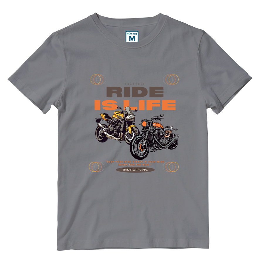 Cotton Shirt: RIDE IS LIFE