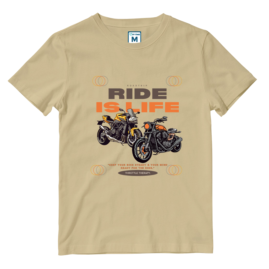 Cotton Shirt: RIDE IS LIFE