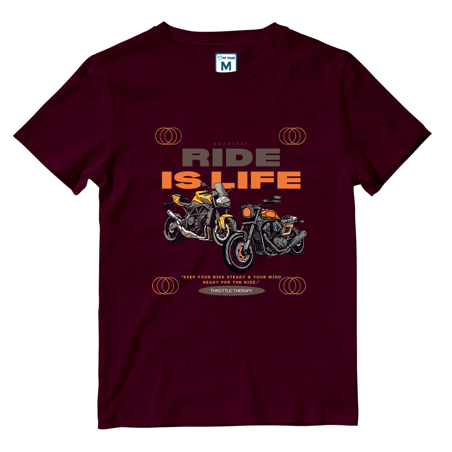 Cotton Shirt: RIDE IS LIFE