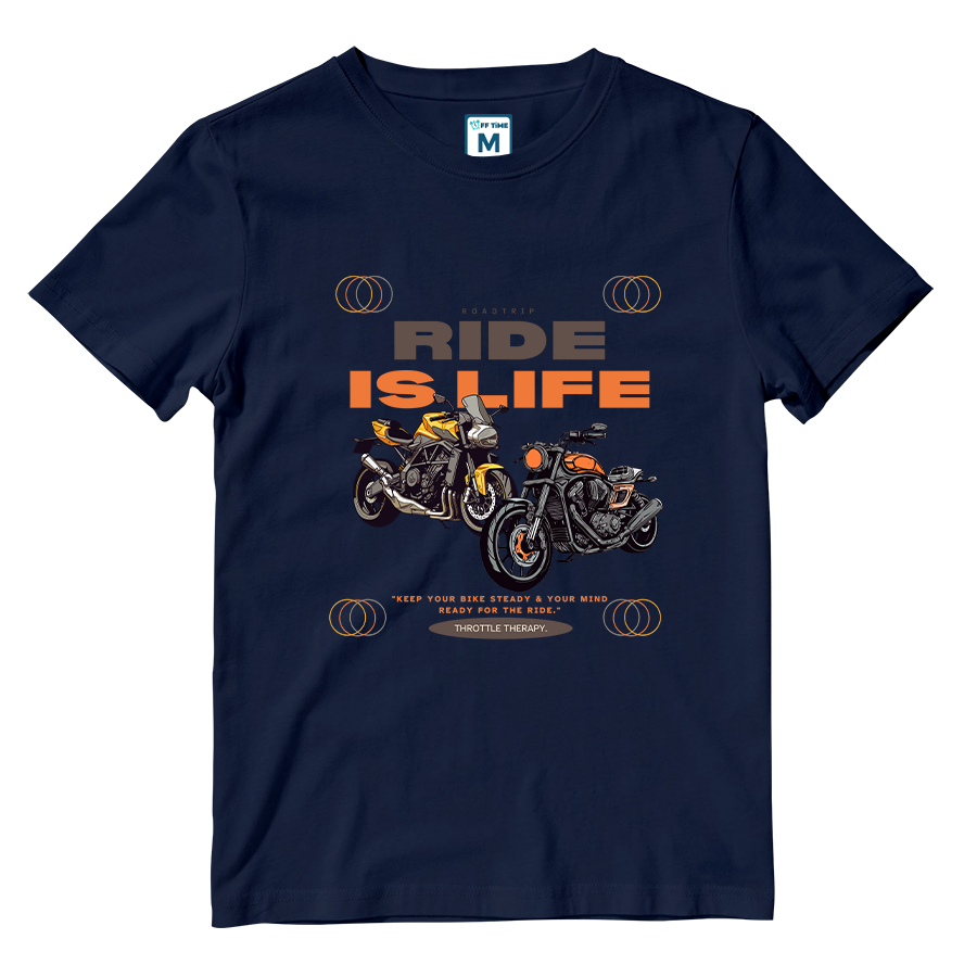 Cotton Shirt: RIDE IS LIFE
