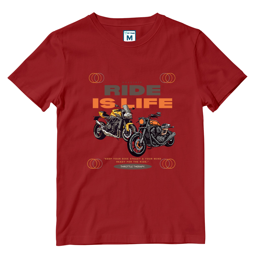 Cotton Shirt: RIDE IS LIFE