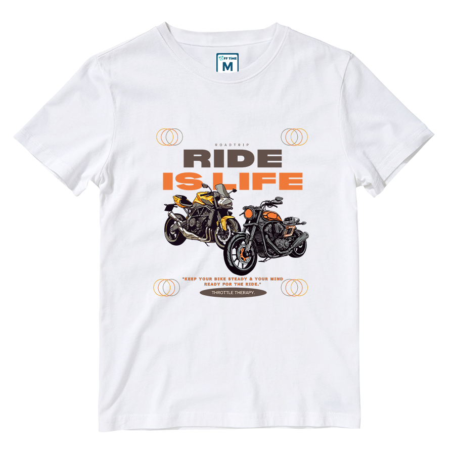 Cotton Shirt: RIDE IS LIFE