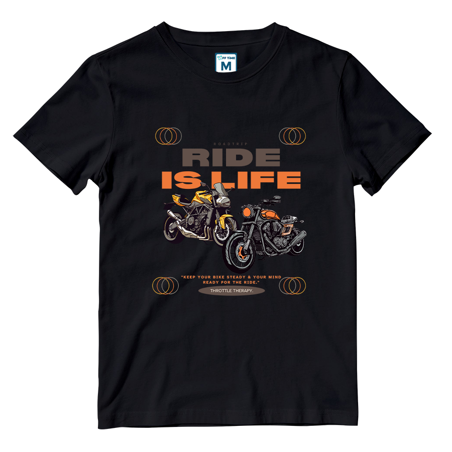 Cotton Shirt: RIDE IS LIFE
