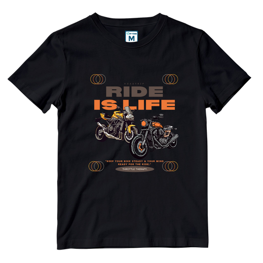 Cotton Shirt: RIDE IS LIFE