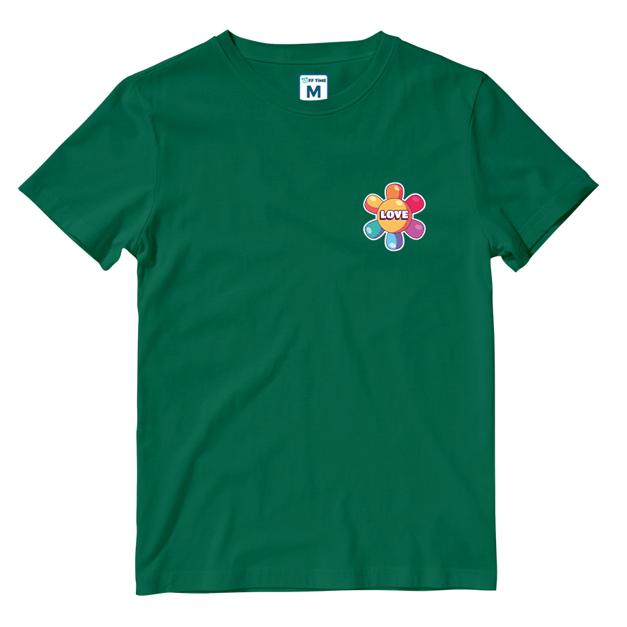 Cotton Shirt: Rainbow Flower