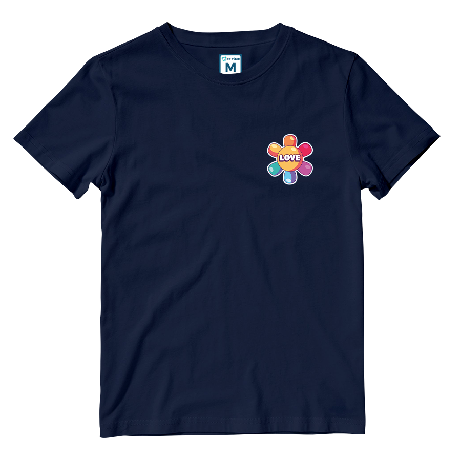 Cotton Shirt: Rainbow Flower